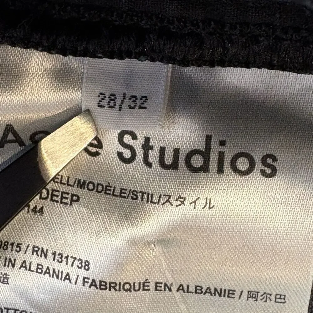 Acne Studios Womens Skin 5 Jeans Size 28 X 27 Skinny Dark Denim Pants‎ Mid Rise